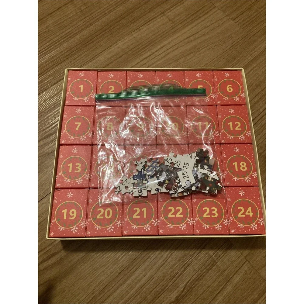 Advent Calendar Christmas Puzzle 1000 Pc Santa Complete 25 Daily Boxes Nostalgia